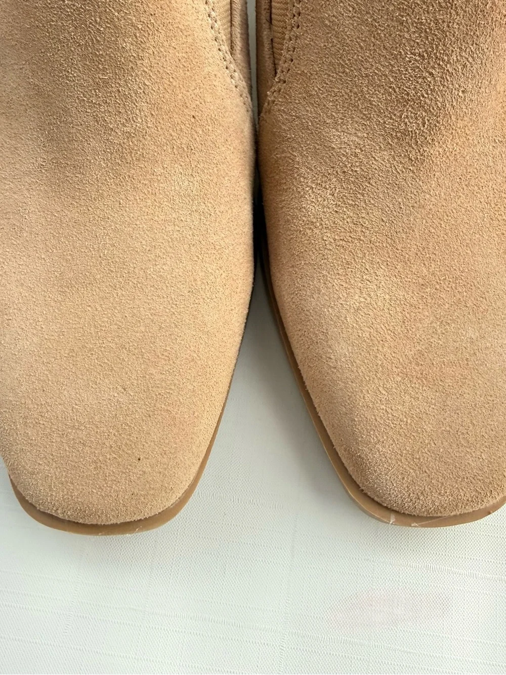 JOIE Wevenly Tan Suede Block Heel Loafer Pumps Size 8